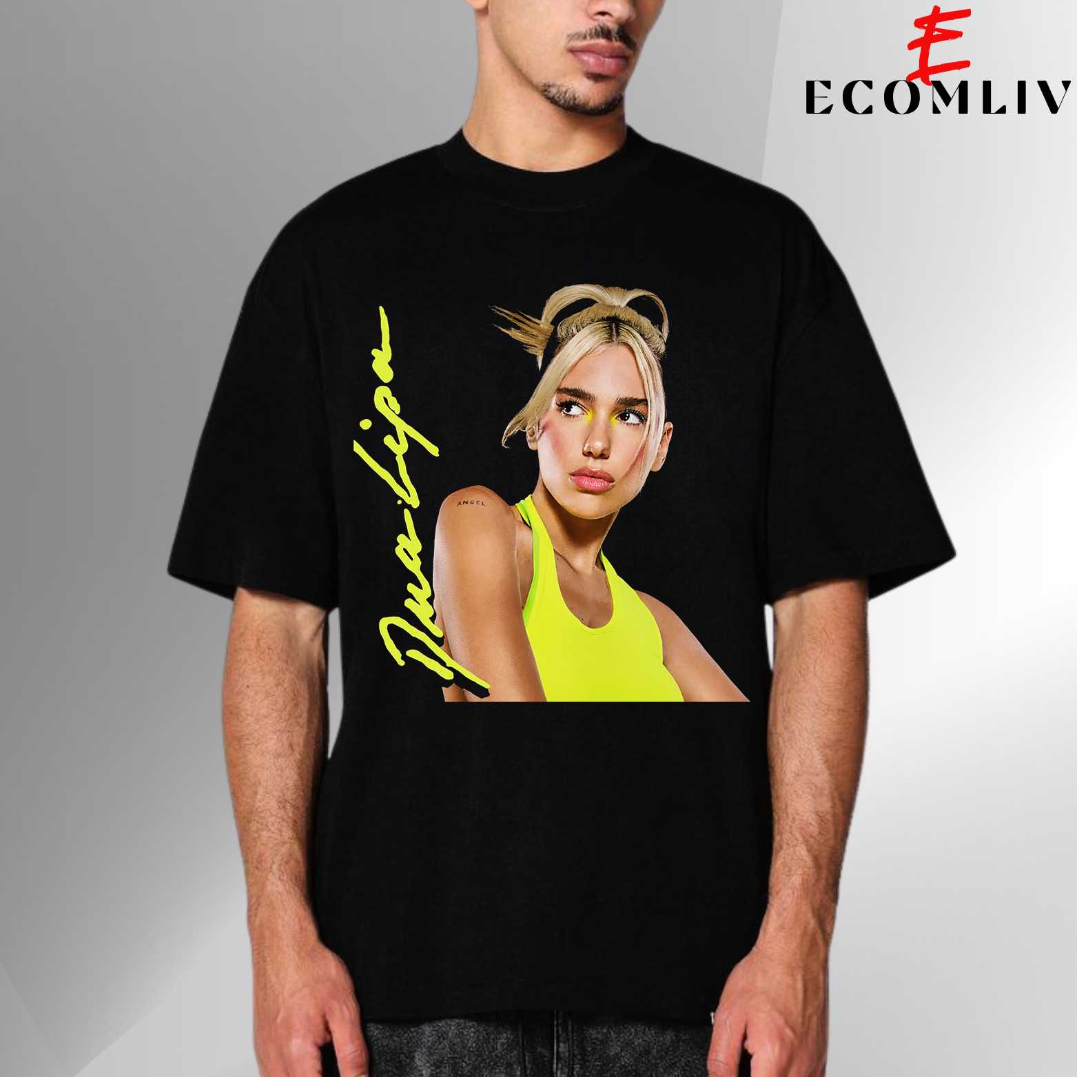 Dua Lipa Face Shirt, Music Star Streetwear Merch, Fan Collector Gift